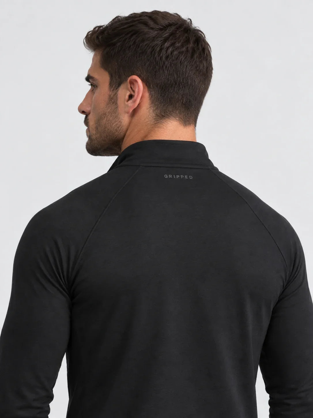Gripped Quarter Zip – Black
