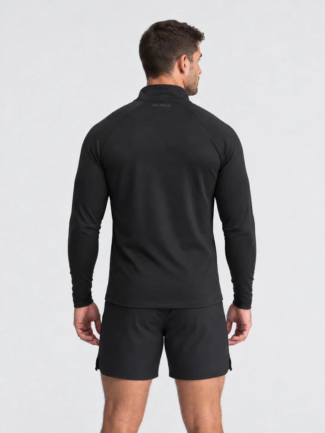 Gripped Quarter Zip – Black